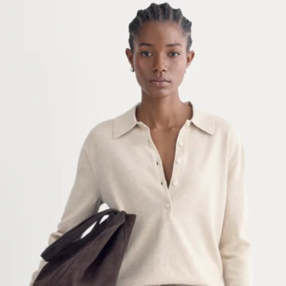 Everlane Oversized Polo Sweater